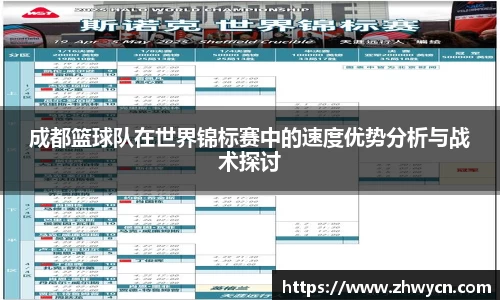 成都篮球队在世界锦标赛中的速度优势分析与战术探讨
